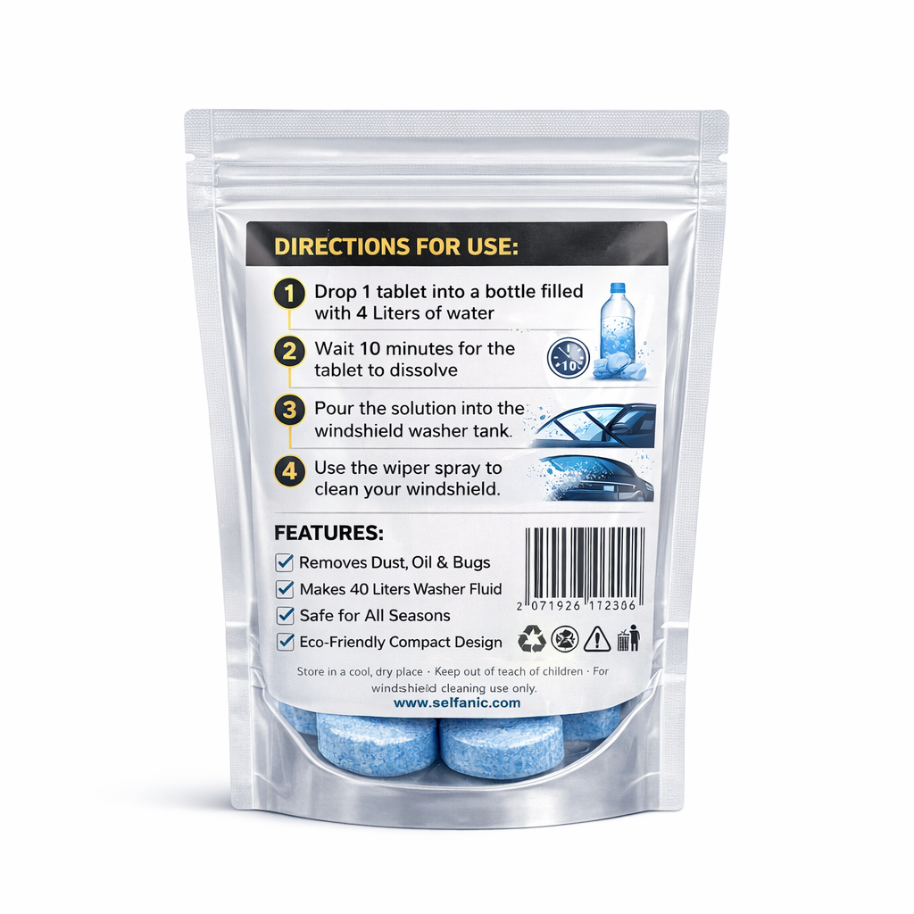 Selfanic Windshield Washer Tablets (10 Tablets Pack)
