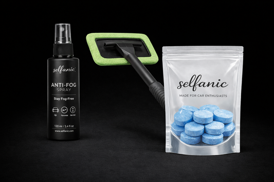 Selfanic Car Visibility Combo Kit – Anti Fog Spray + Windshield Cleaner + Washer Tablets
