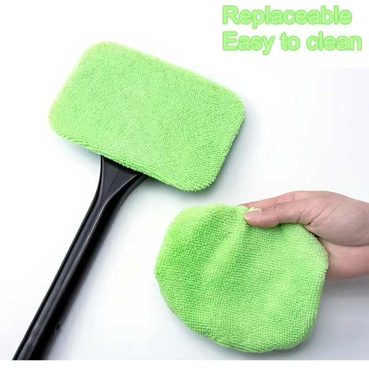 Selfanic Windshield Cleaner Tool with Microfiber Cloth | Car Glass Cleaning Wiper |  Windshield Cleaning Brush | 38 cm