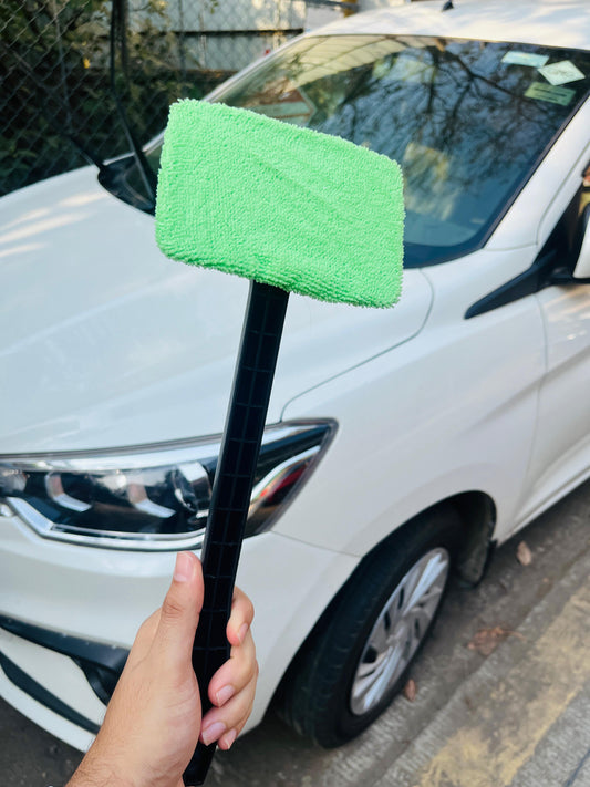 Selfanic Windshield Cleaner Tool with Microfiber Cloth | Car Glass Cleaning Wiper |  Windshield Cleaning Brush | 38 cm