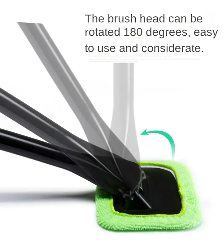 Selfanic Windshield Cleaner Tool with Microfiber Cloth | Car Glass Cleaning Wiper |  Windshield Cleaning Brush | 38 cm